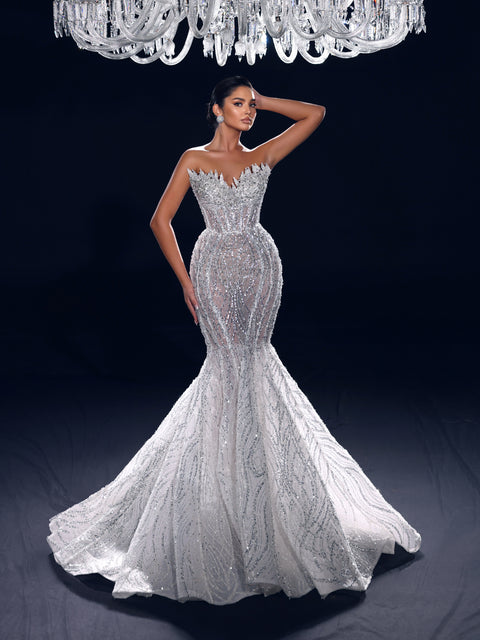 bridal evening gown
