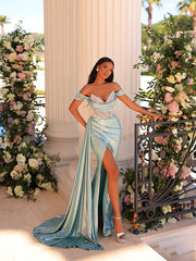 mint evening gown