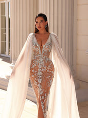 nude evening gown