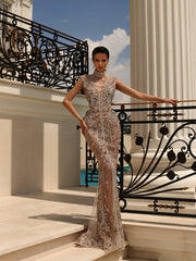 a mermaid dress covered in crystals 